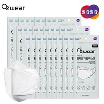 한컴 오투웨어 이지퓨어 KF94 황사마스크 30매(대형) 화이트-대한민국제조, 1개, 30개