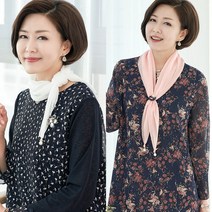로즈맘 진주마름모주름스카프