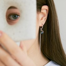 러빈볼 드롭 큐빅 스노우볼 귀걸이 ( Drop Cubic Snowball Earrings)