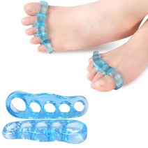 PKFARM 실리콘 발가락링 발가락 분리젤 무좀 방지 체형 교정 도움 한쌍, 블루