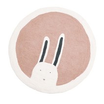 2023 홈바 테이블 북유럽 스타일 라운드 만화 카펫 홈 침실 침대 옆 어린이 방 귀여운 글씨 심플한 두꺼운, 18 V_01 Diameter 80CM