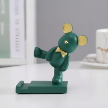 다오브 베어오브제 핸드폰 태블릿 명함 거치대, 킥베어, 딥그린, 1개