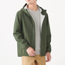 [MUJI] 남성 투습발수 방수테이프 후드자켓 M9AD101, 블랙