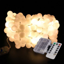 [당일발송] LED 대왕 앵두전구 웜화이트 줄조명, 앵두5M50구(USB+리모컨+흡착판)