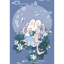 12월 화신 토끼 우드 직소퍼즐 사랑스러운 래빗 모란꽃 연꽃 동백꽃 매화 복숭아꽃 필무렵 부귀영화 행운 찾아온다는 사극풍 래빗 조각퍼즐 선물용 집콕취미 300 500 1000피스, 12월 화신 토끼 퍼즐05