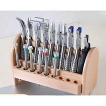 안경수리 공구 키트 정밀 드라이버 선글라스, 7 세트 + 드라이버 6개 + 나무 프레임