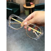 투명테 안경 라운드 동그란 명품 빈티지 안경테 남자 여자 투명 무도수 오버사이즈