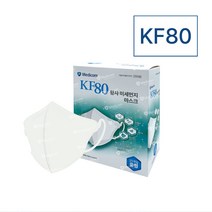 메디컴 KF80 화이트 마스크 중형 사이즈 1Box (25ea)