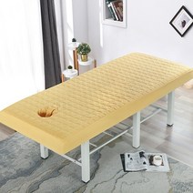 마사지베드 접이식 지압 마사지 침대 미용베드 뷰티 aalon 침대 커버 두꺼운 오픈 홀 마사지 흰색 누비 이, 06 Yellow_01 185X60CM