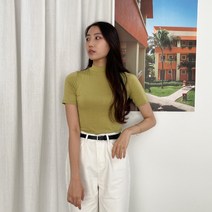 투데이앤룩 여성용 메이비 반목폴라 티셔츠
