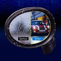 쮸카 뉴쏘렌토R 사이드미러필름 원형8cm(중형) 2세트 사이드미러방수필름 사이드미러발수코팅 백미러필름 빗물제거 시야확보 김서림방지, 사이드미러나노코팅 필름 원형8cm(중형) 2세트