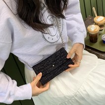 코바늘DIY 카드지갑 에어팟백뜨기 미니 체인백 핸드폰가방만들기 패키지 2COLOR, 베이지(핸드폰용 2볼구성), 120cm