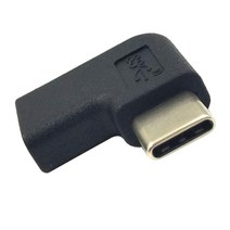 USB3.1 유형-C 여성 90 ° 각도 남성 충전, 40x30x20MM, 플라스틱, 블랙