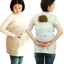 옛날 전통 국민 아기 신생아 포대기 아기띠 애기띠, 문라이트브라운 5부