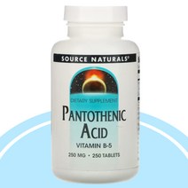 소스내추럴 판토텐산 비타민B5 250mg 250정, 250개, 1개