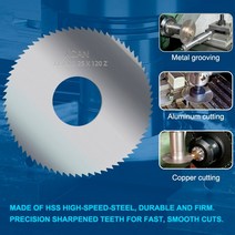 밀링 커터 커팅기 XCAN금속 절삭 공구용 50mm 슬로팅 톱 블레이드 HSS 스틸 CNC 가공 밀링 커터 디스크, 09 50x0.8x16x72T