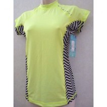 립컬 다이빙 슈트 스쿠버 WOMENS 가드레슬 캡 소매 래시가드 라임 네온 사이즈 XS 수영 서핑 50+UPF