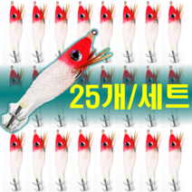 예피싱 25개입 왕눈이 에기 세트 쭈꾸미 갑오징어 문어채비 야광애기, YF17
