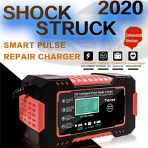 자동차 태양광 diy 자동차 배터리 충전기 디지털 LCD 디스플레이 완전 12v 펄스 수리 습식 건식 납산, 01 EU Plug