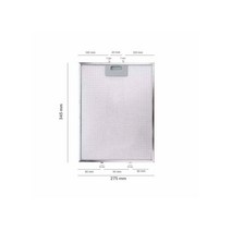 81460133 범위 후드 필터 344x275 mm 밥솥 후드 그리스 필터 주방 추출기 환기 알루미늄 흡인기 344 x 275 teka, 없음