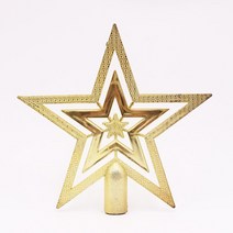 트리별 Navidad 장식 1pc 20 15 10cm 크리스마스 트리 탑 스타 Xma 용품 홈 새해 파티 선물 장식품, [01] Hollow gold star