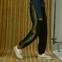 날씬해 보이는 OCTOPUSME 와이드 루즈핏 블러킹 블로킹 스틱 조거 수구 트레이닝바지 여성 캐주얼바지 2522509336