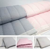지구촌 [국산] 쿨 샤커 리플 침대패드 BE203 시원한 누빔 이불겸용 패드 패딩 여름 봄, -01번 핑크