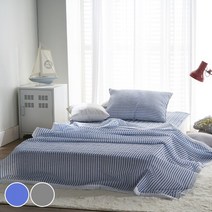 시어서커 시원한 여름 먼지없는 알러지케어 이불 패드 토퍼, 홑이불 SS, 블루