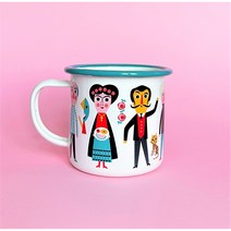 OMM Design 법랑 에나멜 머그컵 플레이트 접시, 머그 03 Dog lover