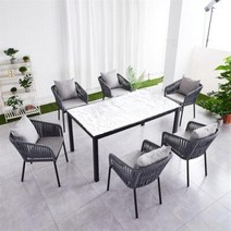 야외테이블 북유럽 레저 의자 라탄 발코니 안뜰 빌라 정원 사각 긴 원형 조합, 9.s table 150x90
