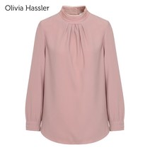 [올리비아하슬러] 턱 하프넥 블라우스