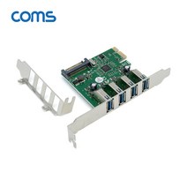 엠지컴/[SW691] Coms PCI-E to USB 3.0 4Port 카드 10/100/1000Mbps SATA 전원연결 VL805 칩셋, 상세페이지 참조