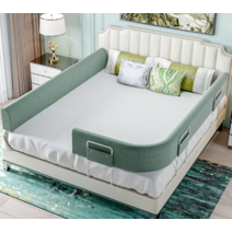 아기침대 칸막이 범퍼 휘어지는가드 저상형침대, 콩 녹색 길이 1m 높이 35cmㅡ구부림가능