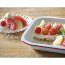 광파오븐 트레이 법랑 접시 사각 원형 그라탕 3 color 라자냐 오븐 파스타, 그라탕 볼(화이트), 1개