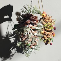 식물시간 christmas cone ornaments 크리스마스 솔방울 오너먼트 트리 장식품, 열매 솔방울