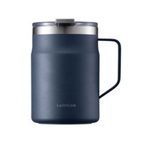 락앤락 메트로 머그 텀블러 [+가쯔 용기] 세트 보온 보냉 스텐 손잡이 핸들 머그 컵 미니/대용량 추천, 475ml 네이비 +가쯔