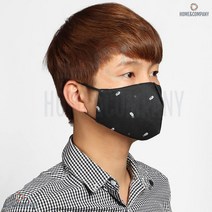 DNJ371843도톰한 깃털패턴 3겹필터 면마스크 블랙 고급마스크, 상세페이지 참조