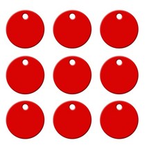 강아지 네임택 20pc 개 Id 태그 라운드 알루미늄 DIY 맞춤형 애완 동물 명판 조각 분실 방지 펜던트 칼라, 04 빨간_01 20X20X1MM