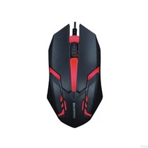 게이밍마우스 게임용 컴퓨터 백라이트 유선 게이밍 마우스 1200 DPI RGB 컴퓨터 게이머 인체 공학적 디자인, 02 Black, 한개옵션1