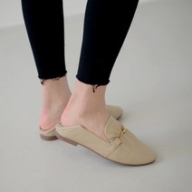 여성 골프장식 라운드 둥근코 로퍼 플랫슈즈 슬립온