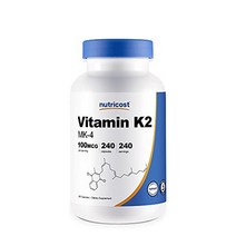 nutricost 비타민 k2 mk4 240 캡슐 100mcg - 글루텐 및 비 비타민