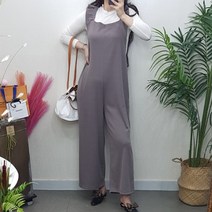 제이후 가을 루즈핏 프릴 어깨 끈 멜빵 오버롤 와이드 점프수트