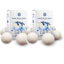 울지 울 드라이어 볼 XL 드라이어 6팩 Woolzies Wool Dryer Balls XL New Zealand Wool, 2팩