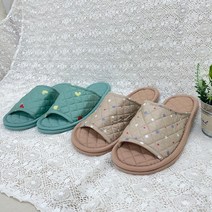 어린이집 실내화 면 퀄트 선생님 패딩 거실 용 여성 슬리퍼 사무실, 퀄트슬리퍼_민트(여성용)