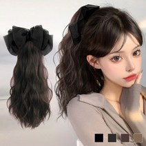 나비헤어핀 분리형 집게가발 SD-221190, 검정