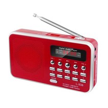 클래식라디오 레트로라디오 클래식 핫 L-938 디지털 노래 노인 라디오 FM 카드 휴대용 소형 스피, 04 red
