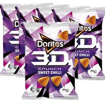 호주 도리토스 Doritos Crunch 3D 크런치 스위트 칠리 스낵 130g, 5팩