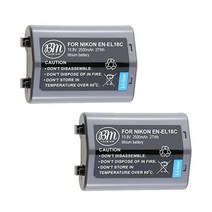 BM 프리미엄 2팩 니콘 D4 D4S D5 D6 디지털 SLR 카메라용 EN-EL18c 배터리 MB-D12 MB-D17 MB-D18 그립 호환
