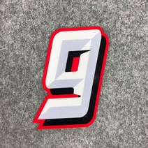 반사 아라비아 숫자 오토바이 사이드 스트립 바디 Motobike 번호 스티커 자동차 데칼 Rossi 46 Marquez 93 야마하 혼다 호환용, 10cm long9