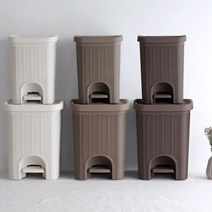 스트로 페달 휴지통 2size 5679894EA, 스트로 페달 휴지통_브라운_대
